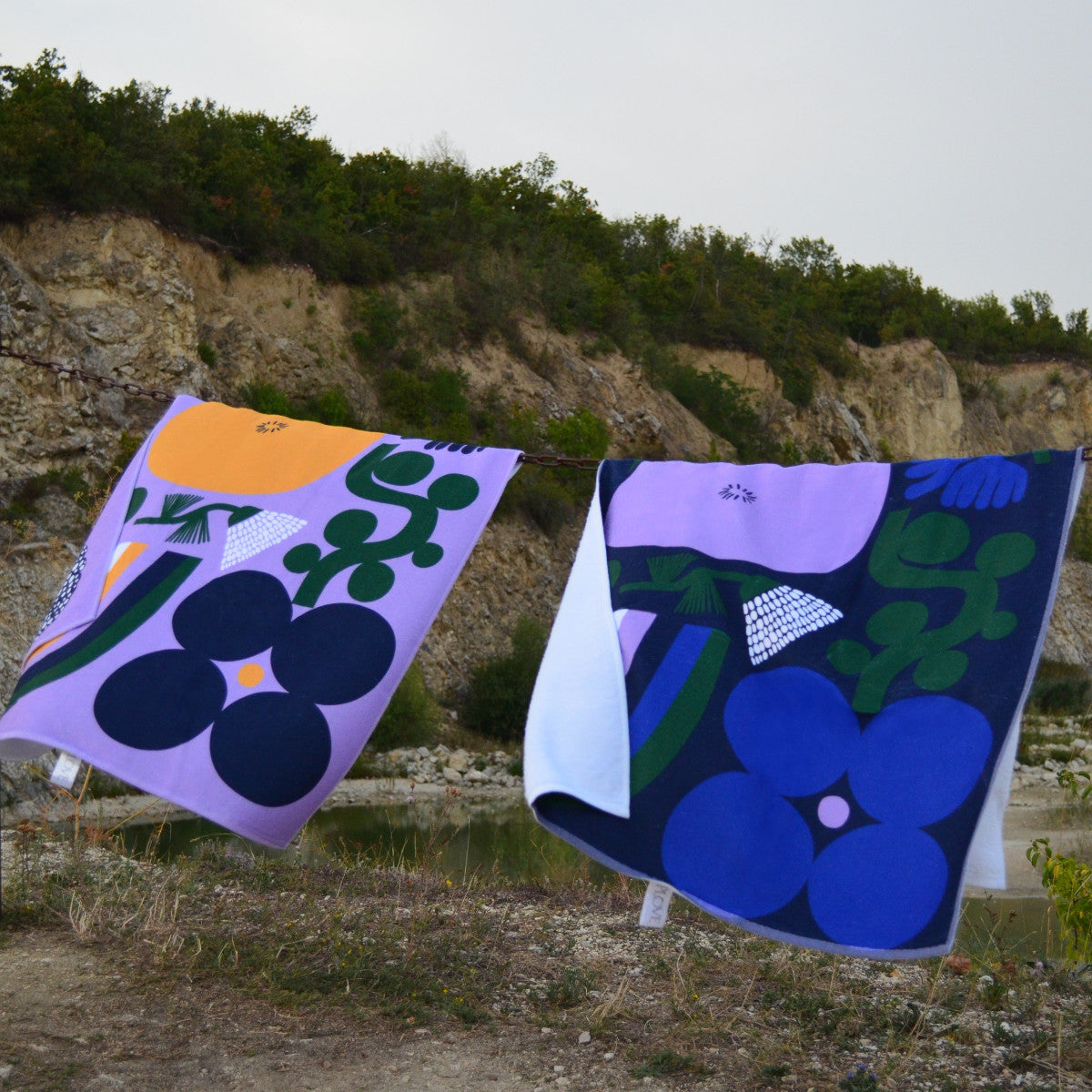 Ručník Flora Dark Blue