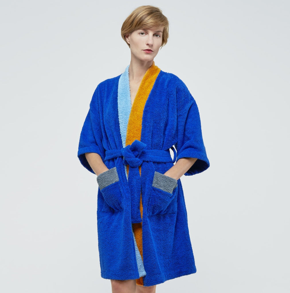 Modrý župan & Ručník Set