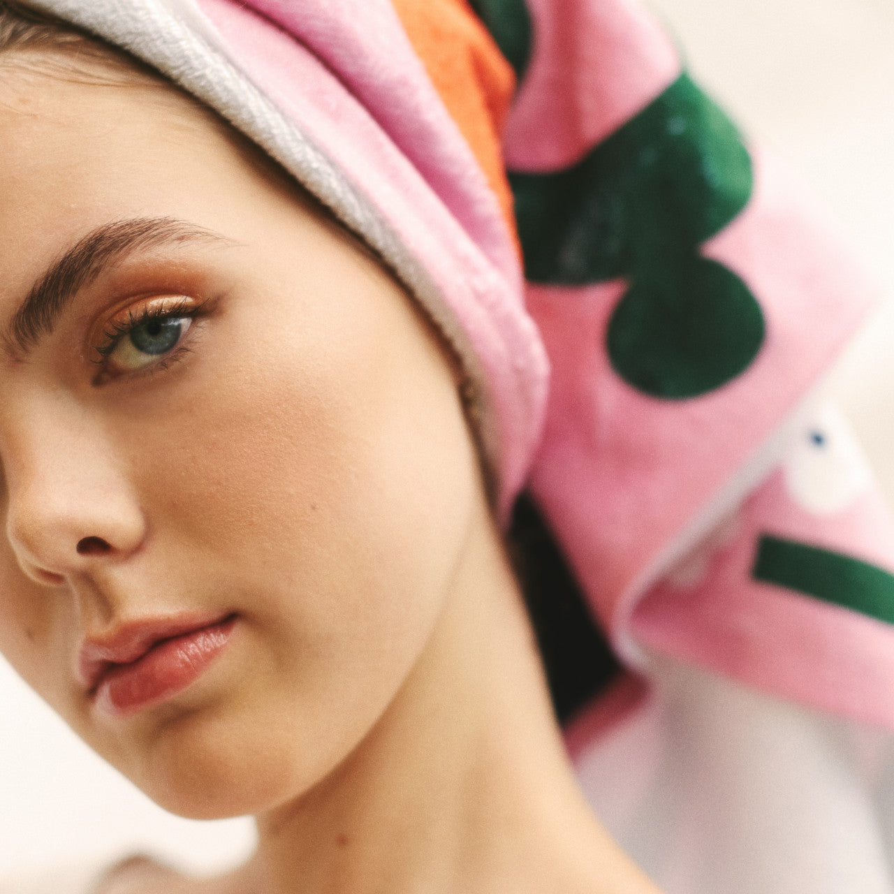 Růžový župan & Ručník Set