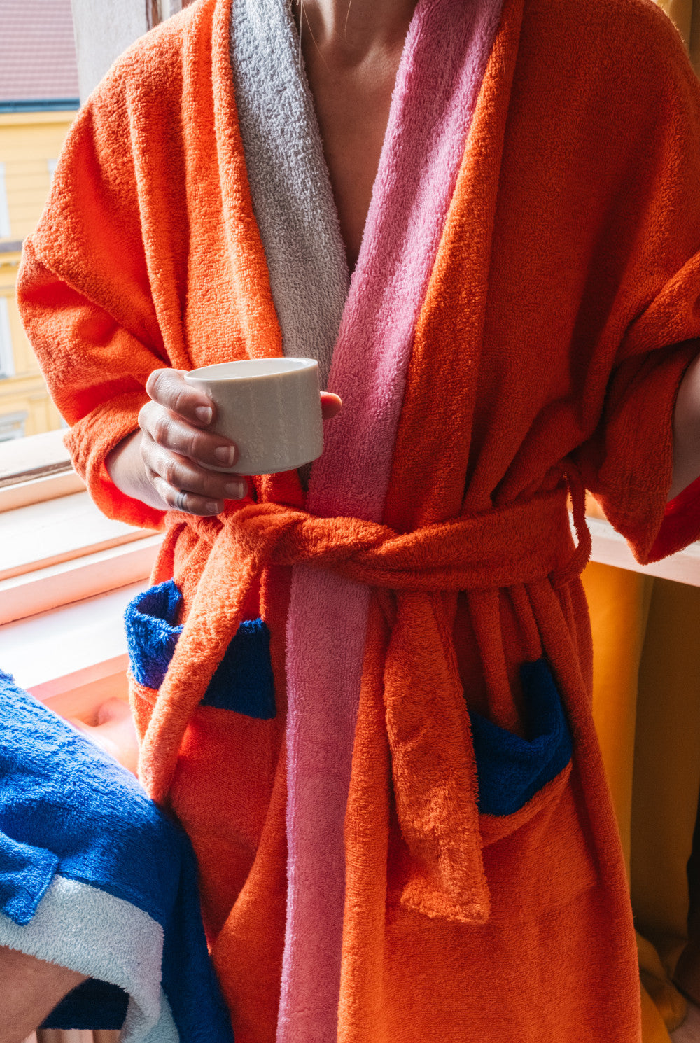 Bathrobe Home Red Orange