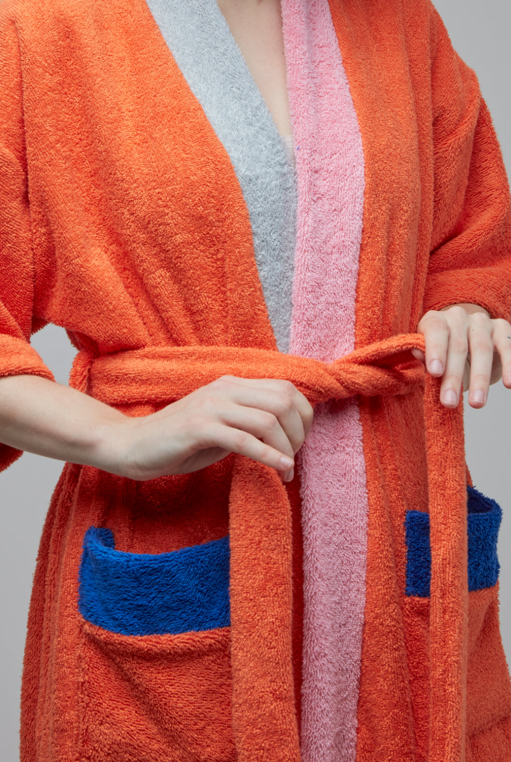 Bathrobe Home Red Orange