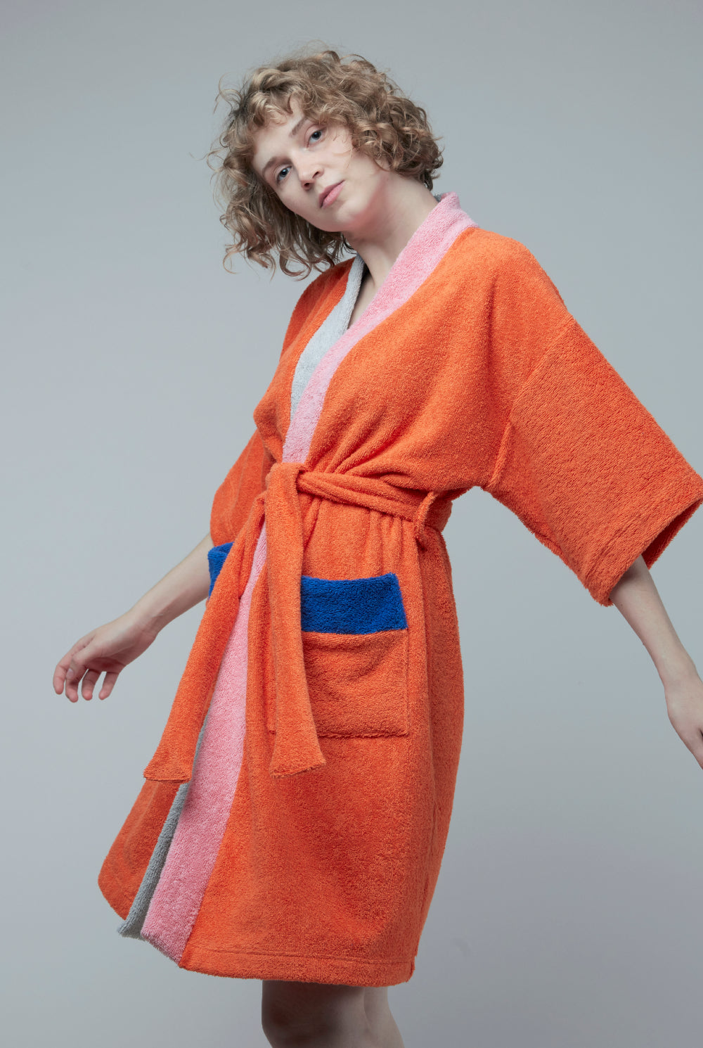 Bathrobe Home Red Orange